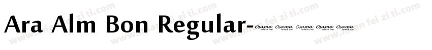 Ara Alm Bon Regular字体转换